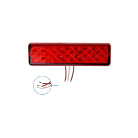 Feu arrière 12/24V 2 fonctions 135x38mm LED avec support noir