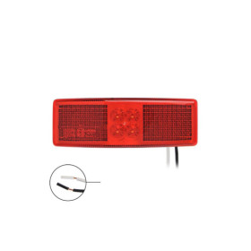 Feu de position arrière 12/24V rouge 110x40mm LED