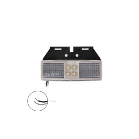 Feu de position 12/24V blanc 110x40mm LED avec support