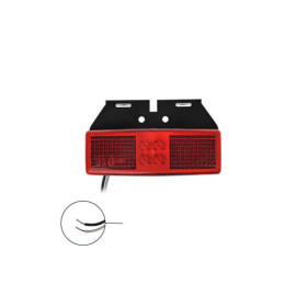 Feu de position arrière 12/24V rouge 110x40mm LED avec support