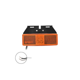Feu de position latéral 12/24V orange 110x40mm LED avec support