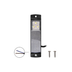 Feu de position 12/24V blanc 126x30mm LED