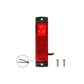 Feu de position arrière 12/24V rouge 126x30mm LED