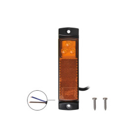 Feu de position latéral 12/24V orange 126x30mm LED
