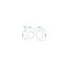 Feu de gabarit 12/24V rouge/blanc 101x82mm LED