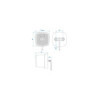 Feu de position 9-30V blanc 61 x 61 mm LED