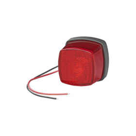 Feu de position arrière 9-30V rouge 61 x 61 mm LED