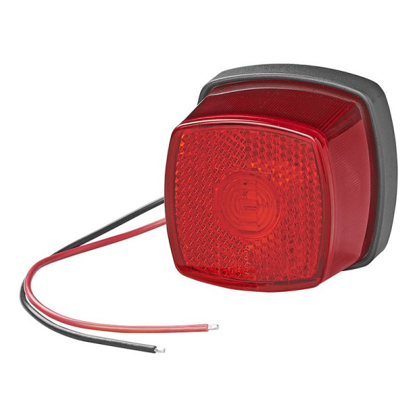 Feu de position arrière 9-30V rouge 61 x 61 mm LED