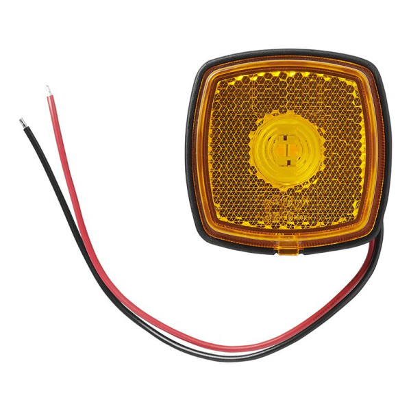 Feu de position latéral 9-30V orange 61 x 61 mm LED