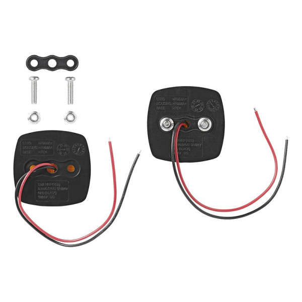 Feu de position latéral 9-30V orange 61 x 61 mm LED