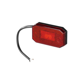 Feu de position arrière 12/24V rouge 80 x 44 mm LED
