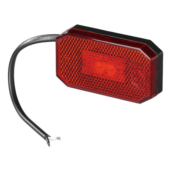 Feu de position arrière 12/24V rouge 80 x 44 mm LED