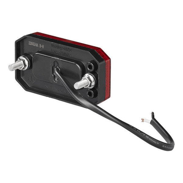 Feu de position arrière 12/24V rouge 80 x 44 mm LED