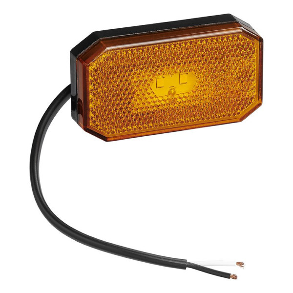 Feu de position latéral 12/24V orange 80 x 44 mm LED
