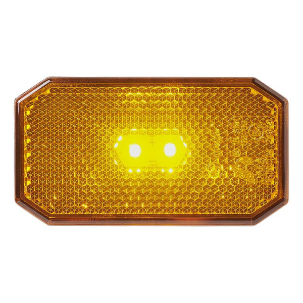 Feu de position latéral 12/24V orange 80 x 44 mm LED