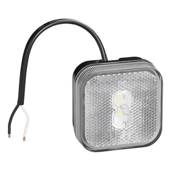 Feu de position 12/24V blanc 65 x 65 mm LED