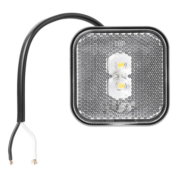 Feu de position 12/24V blanc 65 x 65 mm LED