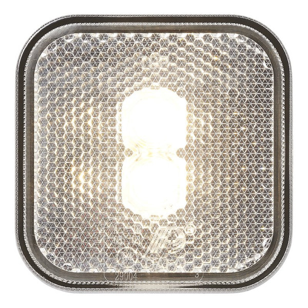 Feu de position 12/24V blanc 65 x 65 mm LED