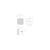 Feu de position 12/24V blanc 65 x 65 mm LED