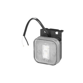 Feu de position 12/24V blanc 65 x 65 mm LED avec support