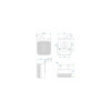 Feu de position 12/24V blanc 65 x 65 mm LED avec support