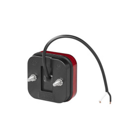 Feu de position arrière 12/24V rouge 65 x 65 mm LED