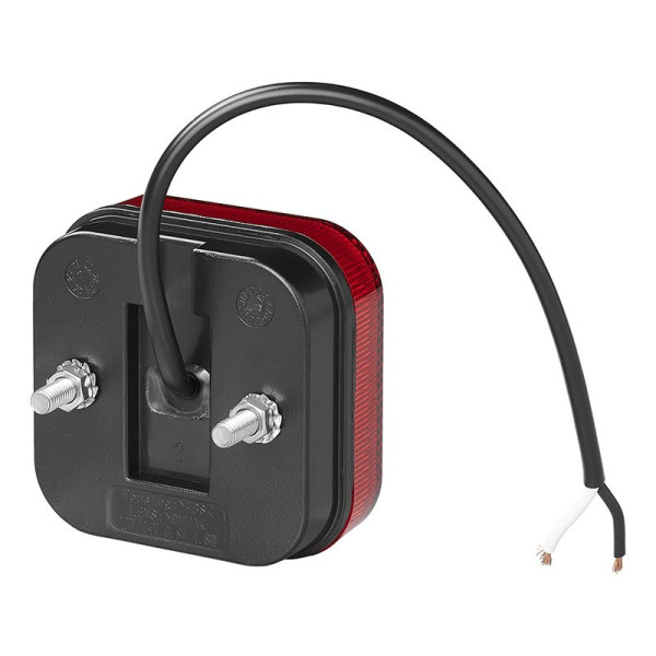Feu de position arrière 12/24V rouge 65 x 65 mm LED