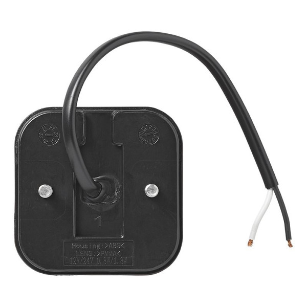 Feu de position arrière 12/24V rouge 65 x 65 mm LED