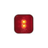 Feu de position arrière 12/24V rouge 65 x 65 mm LED