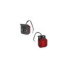Feu de position arrière 12/24V rouge 65 x 65 mm LED avec support