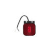 Feu de position arrière 12/24V rouge 65 x 65 mm LED avec support