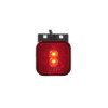 Feu de position arrière 12/24V rouge 65 x 65 mm LED avec support