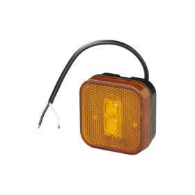 Feu de position latéral 12/24V orange 65 x 65 mm LED