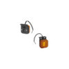Feu de position latéral 12/24V orange 65 x 65 mm LED avec support