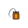 Feu de position latéral 12/24V orange 65 x 65 mm LED avec support