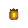 Feu de position latéral 12/24V orange 65 x 65 mm LED avec support