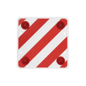 Panneau de signalisation plastique 50x50cm avec réflecteurs