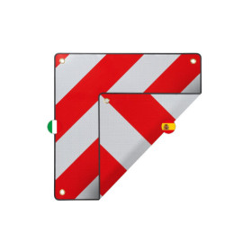 Panneau de signalisation aluminium 50 x 50 cm pour Italie + l'Espagne/le Portugal 3 in 1
