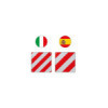 Panneau de signalisation aluminium 50 x 50 cm pour Italie + l'Espagne/le Portugal 3 in 1