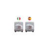 Panneau de signalisation aluminium 50 x 50 cm pour Italie + l'Espagne/le Portugal 3 in 1