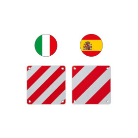 Panneau de signalisation 50 x 50 cm pour Italie + l'Espagne/le Portugal 3 in 1
