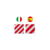 Panneau de signalisation 50 x 50 cm pour Italie + l'Espagne/le Portugal 3 in 1