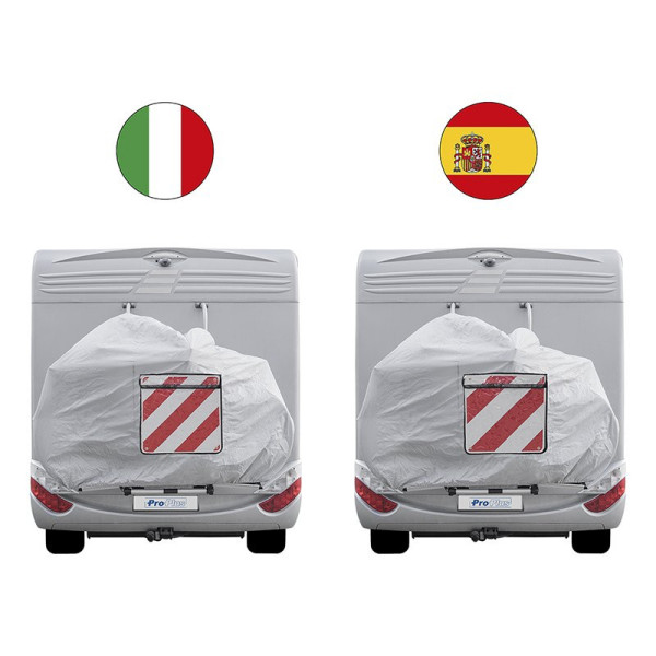 Panneau de signalisation 50 x 50 cm pour Italie + l'Espagne/le Portugal 3 in 1