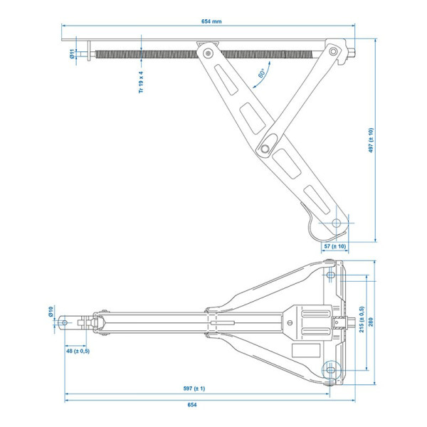 Vérin stabilisateur 600kg