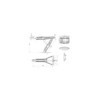 Vérin stabilisateur 1000kg 605x280mm H:470mm incl. pied stabilisateur