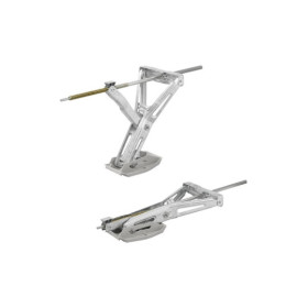 Vérin stabilisateur 1000kg 605x280mm H:470mm + pied stabilisateur + mécanisme de nivellement étendu