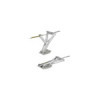 Vérin stabilisateur 1000kg 605x280mm H:470mm + pied stabilisateur + mécanisme de nivellement étendu