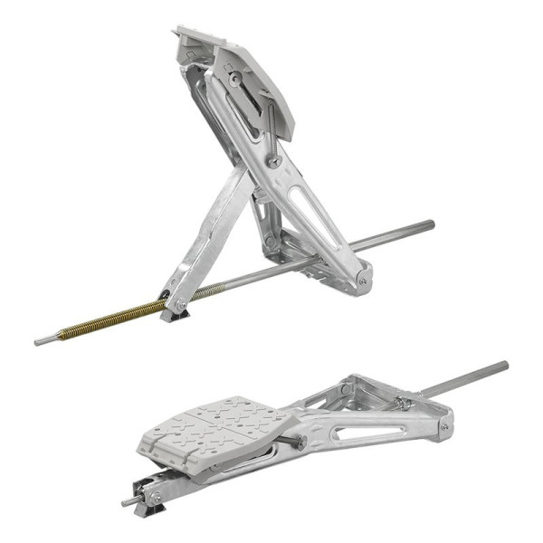Vérin stabilisateur 1000kg 605x280mm H:470mm + pied stabilisateur + mécanisme de nivellement étendu
