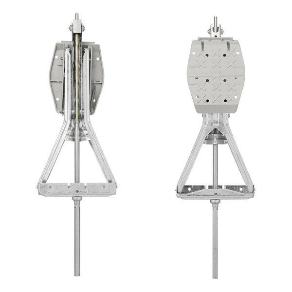Vérin stabilisateur 1000kg 605x280mm H:470mm + pied stabilisateur + mécanisme de nivellement étendu