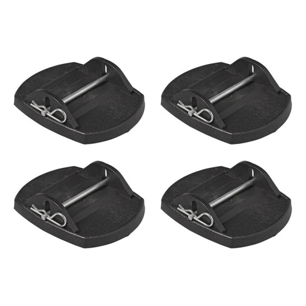 Pieds de vérin stationnement avec broche métal - jeu de 4 pièces